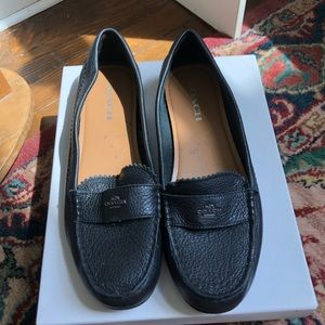 Coach Black Leather Loafers
